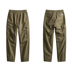 Pantalones Jogger Cargo Minimalistas para Hombre, Diseño Limpio, Bolsillos Planos, Pantalones Deportivos de Tacto Suave Premium, Ropa Casual para Estar en Casa - Product Image 4