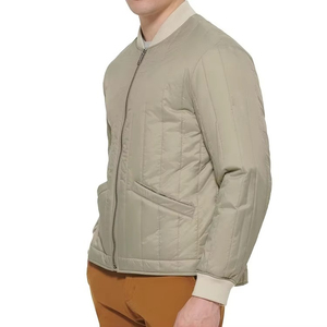 <b>Mens</b> Suede Look Bomber <b>Jacket</b> Soft Touch Zip Up Fashion Coat Rib Sleeve Casual <b>Smart</b> Outerwear Daily Street Wear Factory Custom - Product Image 6