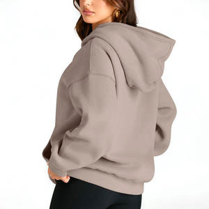Sudaderas con capucha extragrandes personalizadas para mujer, al por mayor, de algodón grueso, forro polar, doble capucha, ropa urbana para mujer - Product Image 3