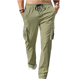 Customized <b>Men</b> Casual Hiking <b>Cargo</b> Pants Waterproof Quick Dry <b>Lightweight</b> Travel <b>Trousers</b> <b>Cargo</b> Pants With Drawstring Closure - Product Image 1