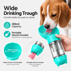 Botella de Agua y Comedero Portátil de Plástico para Perros, Multifuncional, para Viajes, Paseos, Senderismo y Actividades al Aire Libre - Product Image 2