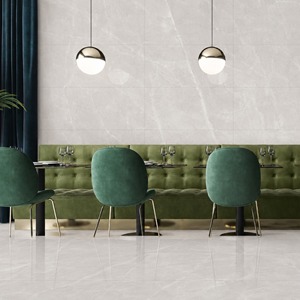 Carreaux de porcelaine Athena Bianco 600x1200 mm, design luxueux effet marbre blanc, pour sol, mur, salon, cuisine. - Product Image 1