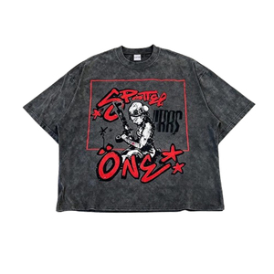 Fabricante de Ropa Personalizada, MOQ Bajo, Ropa de Moda Urbana, Proveedor Mayorista de Prendas con Estampado Gráfico, 100% Algodón, Talla Grande - Product Image 2