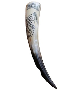 Cuerno de Cerveza Vikingo Hecho a Mano, Estilo Ángel, Impermeable, Cuerno Natural Pulido para Hidromiel y Cerveza - Product Image 4