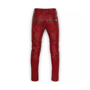 Custom Logo Luxury Genuine Leather Pants Men Slim Fit Trousers Wholesale Wholesale Bulk High Quality PU Leather Pants Women - Product Image 3