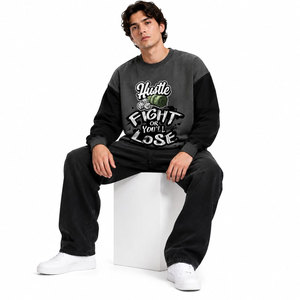 Streetwear High Quality French Terry Embossed Sweatshirts Custom <b>Puff</b> Print Heavyweight Sweatshirts - Product Image 4
