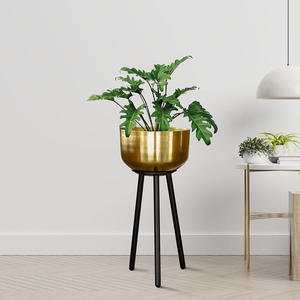 Durable <b>Lightweight</b> Modern Stylish <b>Iron</b> Flower Planter Planter Holder Indoor Outdoor Garden Office Home Decor Customizable Size - Product Image 5