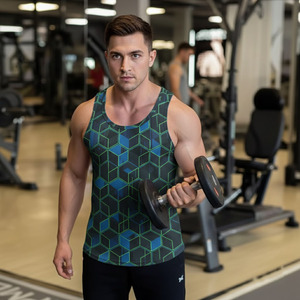 Most Popular <b>Men's</b> <b>Tank</b> <b>Tops</b> Polyester Cotton Blend 3D Print <b>Men's</b> <b>Tanks</b> <b>Tops</b> Breathable & Comfortable <b>Tank</b> <b>Tops</b> Custom Logo - Product Image 3