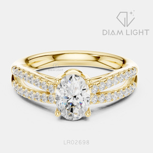 Bague de fiançailles en or blanc 14 carats avec diamant de laboratoire de 1,02 carat, coupe ovale, bague de mariée, certifiée IGI, bijoux fins, cadeau pour femme - Product Image 5