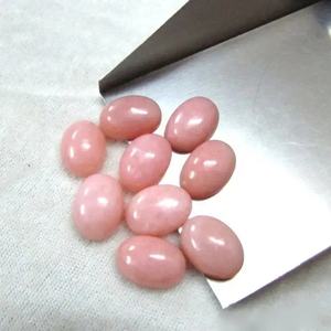 7x9mm naturel rose opale lisse forme ovale Cabochons lâche pierre précieuse faite à la main pour faire anneau pendentif collier bijoux accessoires - Product Image 2
