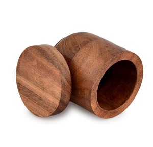 Recipiente de Madera Artesanal Vintage de Excelente Calidad con Acabado Natural para Almacenamiento de Especias, Gran Capacidad, para Uso Diario en la Cocina - Product Image 4
