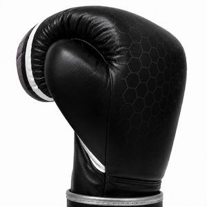 Premium Lightweight Full Finger Black White PU Laced Waterproof <b>Boxing</b> <b>Gloves</b> with Custom Logo for Wholesale - Product Image 4