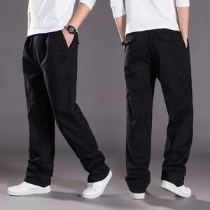 Pantalones Casuales de Hombre, Diseño de Invierno, Ligeros, Lavado Medio Claro, Antiarrugas, Poliéster/Algodón, Cierre con Cordón, Tendencia Actual - Product Image 1