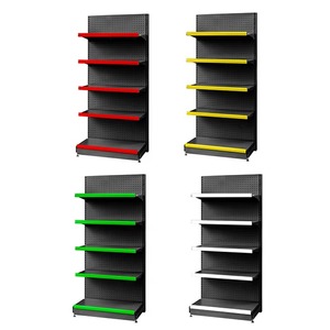 Estantes de Farmacia Verticales de Hierro Pulido de Doble Cara y Alta Resistencia, Exhibidor de Supermercado de 4 Niveles - Product Image 1