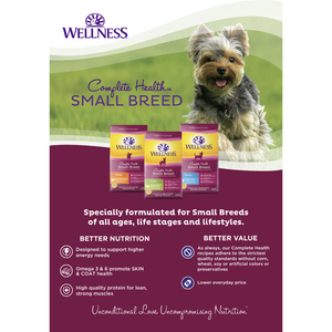 Nourriture sèche pour chiens de petite race adultes Wellness Complete Health (4 lb) - Product Image 3