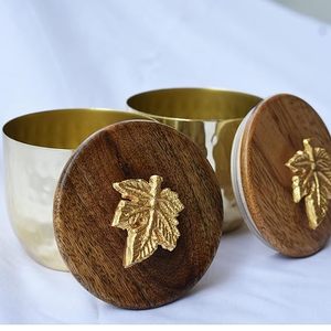 Handcrafted Brass Container Budget Friendly Stylish Storage <b>Jar</b> for Sugar Tea Coffee and Dining Table Use - Product Image 3