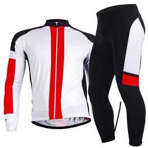 Ensemble de maillot de cyclisme pour femmes, rose et violet, manches longues, fermeture éclair intégrale, pantalon respirant en spandex, tenue de vélo assortie - Product Image 5