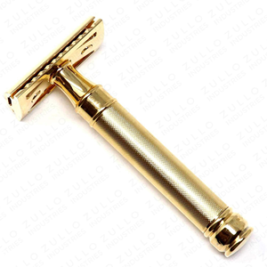 Rasoir de sécurité professionnel réglable en or à double tranchant en métal pour le toilettage masculin - Product Image 5