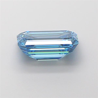 Diamant de laboratoire de 1 carat, couleur bleue, taille émeraude, clarté VVS2, HPHT CVD, diamant en vrac pour bijoux, diamant en vrac certifié IGI