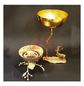 Cuenco de Metal hecho a mano Buty impredecible, piezas de centro de mesa de sala de estar, cuenco decorativo en Juego de 2 tamaños - Product Image 1