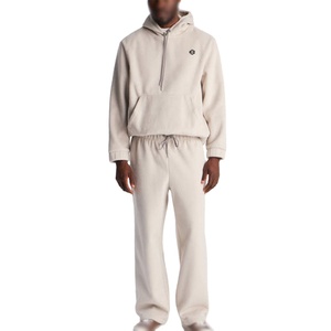 Ensemble survêtement en molleton uni pour homme, sur mesure, OEM, coupe ample et décontractée, pull-over, pantalon de survêtement décontracté, vêtements de détente d'hiver, streetwear - Product Image 1