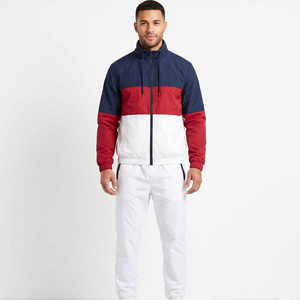 Custom Nylon Lightweight Tracksuit Men's <b>Patchwork</b> Waterproof Windbreaker <b>Jacket</b> and Pants Set Unisex - Product Image 3