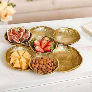 Nouveau design de plateau décoratif en métal pour fruits secs, caractéristiques durables, plateaux décoratifs en métal pour mariage, plateaux en métal - Product Image 6