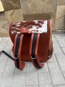 Multi Uses Stylish 100% Genuine Leather Hair On <b>Backpack</b> Bag new arrival sustainable <b>Waterproof</b> Portable Hair On <b>Backpack</b> Bag - Product Image 3