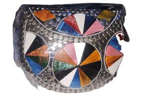 Bolso de mano hecho a mano con mosaico de Metal para mujer, artesanía india tradicional, cierre de solapa de una sola Correa, plegable, duradero, portátil - Product Image 2