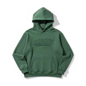 Sweat-shirt unisexe OEM 500GSM épais à imprimé en relief personnalisé, coupe oversize carrée, en molleton épais, épaules tombantes, vierge - Product Image 1