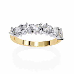 Anillos de Boda de Oro Sólido de 14K, Clásicos y Sencillos, con Diamantes Cultivados en Laboratorio HPHT, Color VVS VS DEF, para Uso Diario - Product Image 3