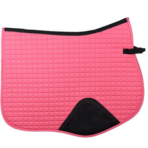 Produits équestres pour le confort du cheval, tapis de selle tout usage en coton à infrarouge lointain, rose avec bordure noire, OEM - Product Image 1
