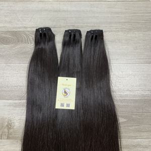 Venta al por mayor de extensiones de cabello humano vietnamita natural negro crudo sin procesar cutícula alineada - Product Image 3