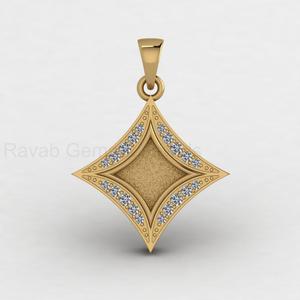 Colgante de Plata 925 Bañado en Oro de 14k con Forma de Cometa y Bisel en Blanco para Diamantes, para Joyería de Resina DIY para Recuerdos de Leche Materna - Product Image 1