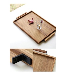 Plateau de service en bois pour exportateur indien, accessoire de rangement décoratif pour aliments, design personnalisé et attrayant - Product Image 3