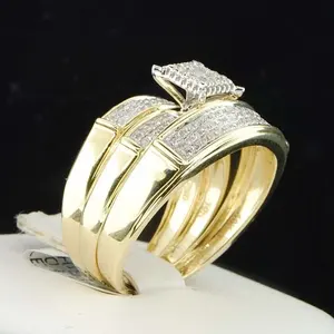 Anillo de Compromiso y Boda de Lujo Vintage con Moissanita, Plata de Ley 925, Chapado en Oro Blanco, Corte Brillante, para Mujer - Product Image 4