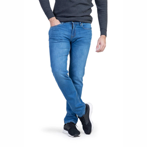 Smart Fit <b>Stretch</b> Denim Jeans Spring Blue <b>Men</b> Slim Fit Leg Jeans Comfortable Cotton Trendy Streetwear Casual Style OEM - Product Image 1