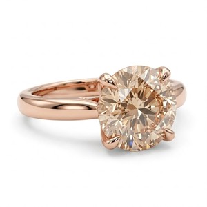 Anillo de Compromiso y Matrimonio de Oro Rosa con Diamantes, Engaste de Garras, Certificado IGI, Acabado Brillante, Joyería para Uso Diario, Regalo de Estilo Atemporal - Product Image 3
