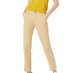 Pantalon chino pour femme de haute qualité, 2 poches latérales, léger, polyvalent, vintage, pour événements formels en plein air, pantalon d'été, service OEM - Product Image 1