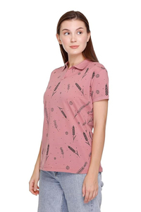เสื้อกอล์ฟผู้หญิงแบบสวมใส่สบาย ผลิตตามสั่ง พิมพ์ลายดิจิทัล ขายส่ง ออกแบบเสื้อผ้าลำลอง ระบายอากาศได้ดี แขนสั้น รับผลิตแบบ OEM - Product Image 3