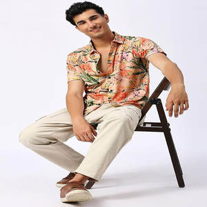 Camisa Casual de Manga Larga para Hombre, de Algodón Orgánico, Antiarrugas, Transpirable, Lisa, para Adolescentes, Verano - Product Image 4