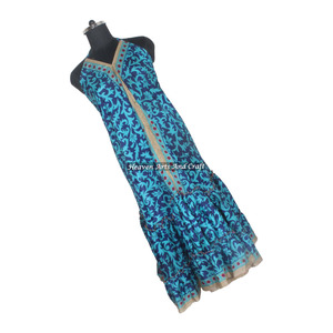 Robe maxi en soie vintage à imprimé bohème vintage pour femmes, robe à bretelles, style ethnique bohème, multicolores, été - Product Image 6