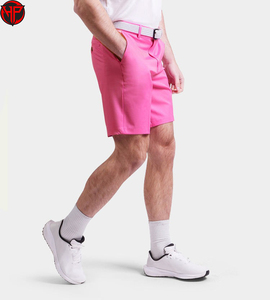 Shorts de golf roses pour hommes, séchage rapide, extensibles, décontractés, avec ceinture, pour les sports de plein air - Product Image 2