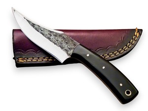 Cuchillo EDC de hoja fija personalizado Nordic Forge con mango de Micarta, funda de cuero, OEM personalizable, espiga completa, acero 12c27, industrial - Product Image 2