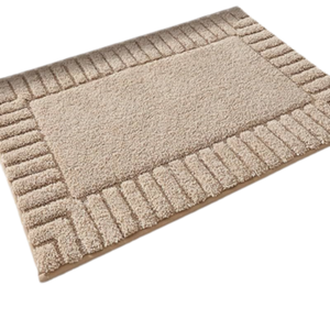 Tapis de bain à poils longs imprimé animal, robuste, avec dos antidérapant en caoutchouc |   Tapis de sol de salle de bain épais et doux 100% coton pour la maison, la douche, usage quotidien - Product Image 1