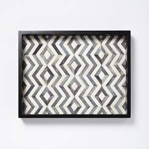 Hot Selling Luxury Handcrafted Bone Inlay Serving Tray Unique Bone <b>Mosaic</b> Pattern Single <b>Piece</b> Bone Work Decorative Tray - Product Image 6