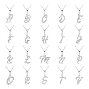 Colgante con Letra 4, Plata de Ley 925, Moissanita, Colgantes Minimalistas para Uso Diario, Diseño Inicial Personalizado, Alta Calidad - Product Image 1