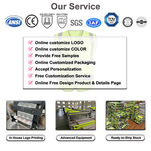 Ropa de Seguridad para la Construcción, Chaleco de Alta Visibilidad, Chaqueta de Alta Visibilidad Azul, Chaleco de Seguridad Reflectante de Malla con Logotipo Personalizado - Product Image 5