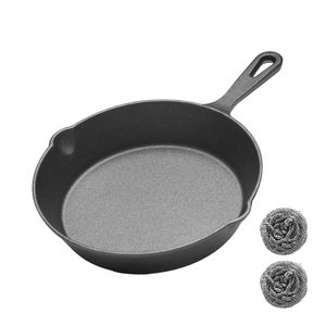 WANGYUANJI Padella in Ghisa da 7,9 Pollici, Antiaderente, con Manico, Utensile da Cucina Multifunzionale per Casa e Campeggio, per Bistecche - Product Image 1
