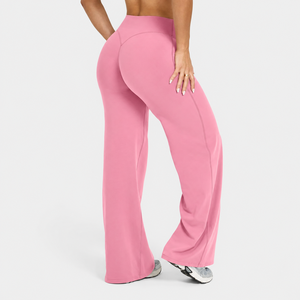 Women High Waisted No Front Seam <b>Flare</b> Yoga Pants Wide Leg Straight Fit Workout Outdoor Sports <b>Legging</b> Quick dry for gym workout - Product Image 1